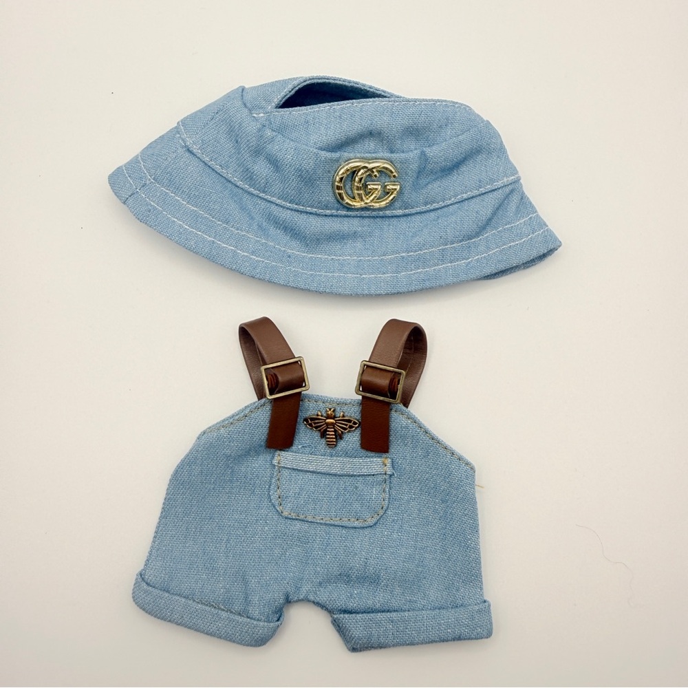Labubu hat and overalls clothes